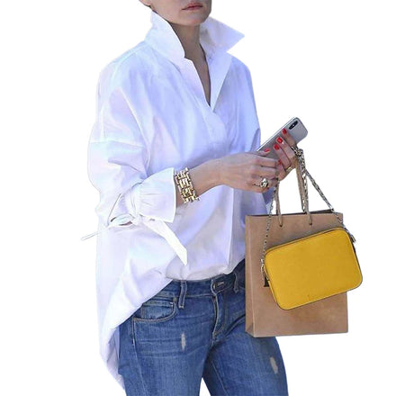 Liu Ming New Autumn Winter Women Clothing Solid Color Blouse Long Sleeve Plus Size 5XL Shirt Tops