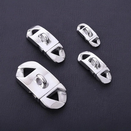 VEROMCA Stainless Steel Medium and Large Dog Pet Necklace P Chain Clasp Collar Jewelry