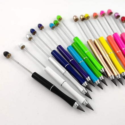 Bulk 2mm Bar Infinite for Beadable Mechanical Pencil Erasable and for Beadable with Metal Eraser Add Beads Endless Pen Pencil