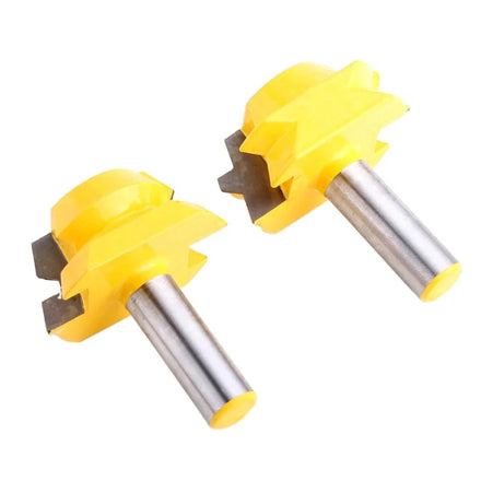 2pcs 1/2 Shank 22.5 Degree Miter Tenon Router Bits Woodworking Tenon Cutters Milling Cutter Set Glue Joinery DIY Tools