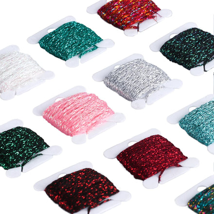 Holographic Flat Braid Thread Synthetic Flash Tinsel Yarn Saltwater Streamer Flies Nymph Body Fishing Fly Tying Material