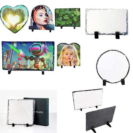 Customized Polished Rock Slate Sublimation Photo Frame for Home Decoration