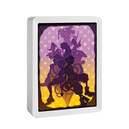 Kingdom Heart Style Led Light Box Paper Shadow Plastic Lantern Colorful 3D Paper Carving Craft Lamp for Room Decor