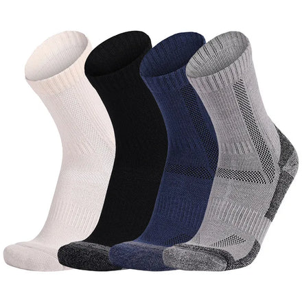 Manufacture Custom Mid Tube Basic Solid Color Winter Thermal Warm Men Crew Fluffy Sports Merino Wool Socks