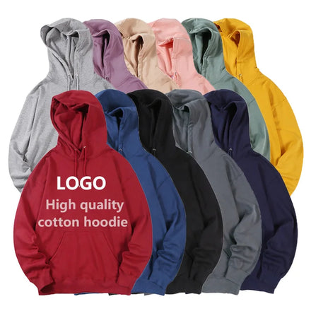 Premium Wholesale Custom Oem Designer Plus Size Drop Shoulder 100% Cotton Plain Men'S Terry Blank Hoodies in Bulk