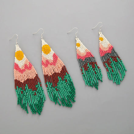 Glass Beads Huggie Earrings-Bohemia Style Trendy Children's Jewelry