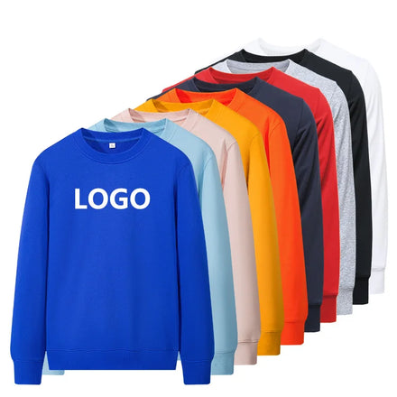 Wholesale Custom Printed Designer Plain Blank French Terry Organic Cotton Polyester Men Unisex Crewneck Sweatshirt for Men