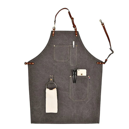 Korean Version Western Style Canvas Apron Time-Enhanced Nail Polish Towel for Cafe Painter and Baked Nail Enhancement