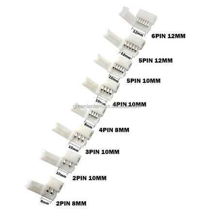 LED Connector 2Pin 3Pin 4Pin 5Pin 6Pin Solderless Straight for 8mm 10mm 12mm 5050 3528 WS2811 WS2812B 5630 5730 LED Strip Light