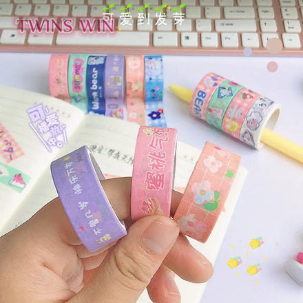 Wholesale Creative Cute Cartoon and Paper Tape Diy Handbill Creative Japanese Stickers Adhesive 1022