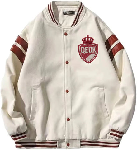 Custom Design Plus Size Chenille Embroidered Patches Logo Unisex Baseball Jacket