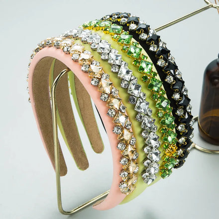 Fashion Crystal Girls Designer Bling Bling Rhinestone Headband for Women Luxury