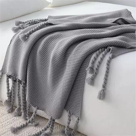 Nordic INS Coarse Wool Knitting Sofa Blanket Home Stay Bed Tail Blanket Office Nap Knitting Blanket