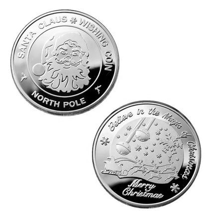 Wholesale Custom Designs New Wishing Coin Merry Christmas Happy Holidays Santa Claus Gold European Coins