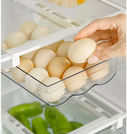 Kitchen Crisper Drawer Refrigerator Egg Organizer Box Transparent High-Quality Egg Fresh-Keeping Container