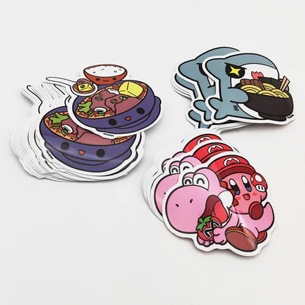 Custom Printing Waterproof Die Cut Adhesive PVC Vinyl Decorative Cartoon Stickers