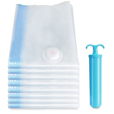 Factory Direct Reusable Transparent Vacuum Storage Bags for Clothes Dustproof Air Compressed Travel Packing Living Room