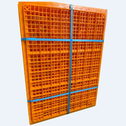 96x56x27cm New PP Material Orange H-Type Chicken Coop Portable Duck Farm Transport Cage for Poultry Birds 12-15 Chickens