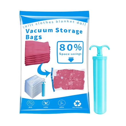 OEM Factory Classic Embossed Seal Vacuum Storage Bags Space Saver Dustproof PA Clothes Bedding Living Room Storage Hot Sell