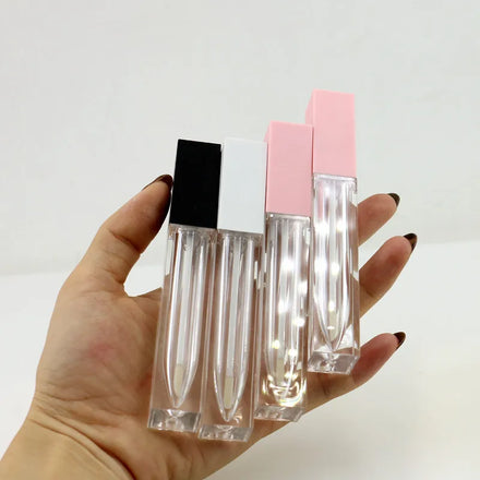 7ML Custom 100pcs Empty Wand Lip Gloss Containers Screw Cap Plastic Liquid Lipstick Packaging Private Label Screen Printed