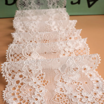 Wholesale Custom Designs Knitted Eco-Friendly Lace Edge Trim Fabric 0''-7/8'' Elastic for Home Textiles & Dresses