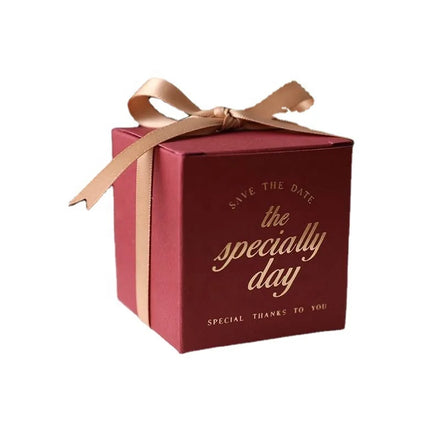 China Supplier Red Paper Packaging Wholesale Wedding Favors Empty Cardboard SPECIALLY for YOU Chocolate Paper Fancy Box for Sale