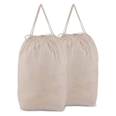 Custom Cotton Canvas Jumbo Travel Laundry Drawstring Bag Dirty Clothes Storage Organizer Hamper Bag for Camping Dorm Room