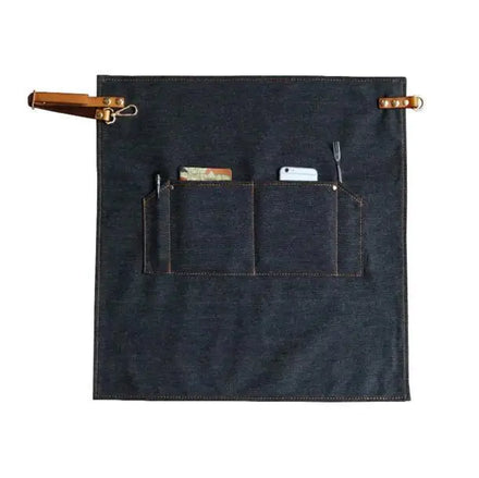 Canvas Sleeveless Bib Apron Set Print Milk Tea Coffee Hotpot Restaurant Korean Fashion Waiter Half Length Cleaning Supplies NIU