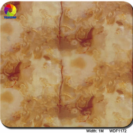 TSAUTOP Gold Marble Design Water Transfer Hydrographic Films with Spray Paint Aqua Print Imported From Japan Customized Color