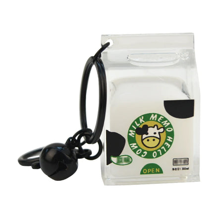 Cartoon Cute Milk Carton Keychain Floating Liquid Bag Decoration Pendant Promotional Carabiner Keychain