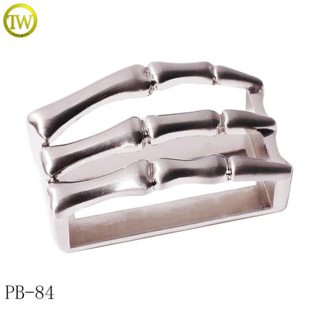 Custom Hollow logo Belt Buckle Blanks Decorative Leather Bags Hardware Brushed Nickel Strap Clip Buckles