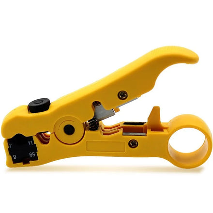 Adjustable Multifunction Steel Metric DIY Cable Stripper & Wire Crimper for RG59 RG6 RG7 RG11 Coaxial Compression Pliers