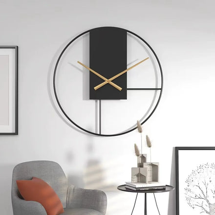 40CM Modern Retro Large Round Wall Clocks Metal Iron Silent Nordic Hanging Ornament Living Room Decor Watch Dropshipping DDP