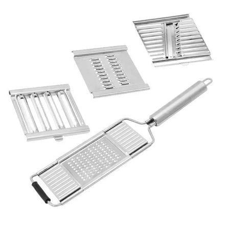 N0167 Kitchen Garget 4 in 1 Blades Vegetable Cutter Handheld Mandoline Potato Slicer Fruit Peeler Cheese Grater