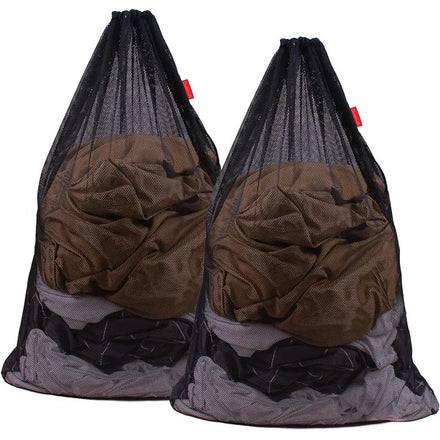 Custom Jumbo Travel Laundry Drawstring Mesh Bag Dirty Clothes Storage Organizer Hamper Bag for Sport Dorm Apartment