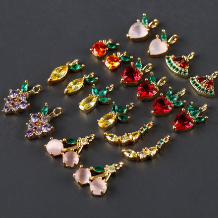 M970 6pcs/lot Charms Pass REACH Nickel Free 18k Gold Plated Zircon Copper DIY Earrings Bag Packaging