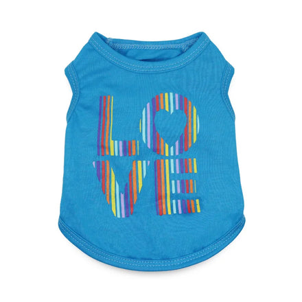 New Wholesale Pet Supplies Summer Rainbow Pet Clothes Summer Dog Clothes
