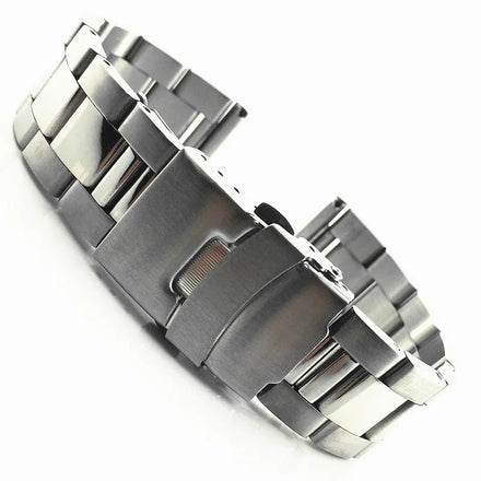 PVD Black Plated Solid 316L Stainless Steel Watch Band for Seik 20 22 24 mm Diving Watch Black Metal Chain