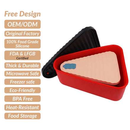 Custom Durable Reusable Microwavable Oven Safe Food Grade Silicone silicone box for pizza silicone box factory
