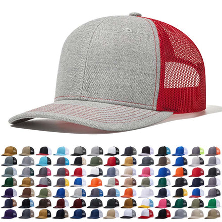 Custom logo 6 Panel All Colors Richardson 112 Trucker Hats Mesh With Leather Patches Camo Customized Embroidery 2two Tone Gorras