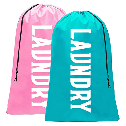 Custom Jumbo Travel Laundry Drawstring Bag Dirty Clothes Storage Organizer Hamper Bag Fit Basket or Hamper