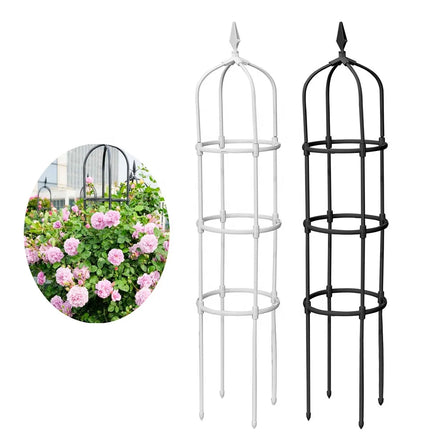 8mm U Shaped Rose Flower Potted Plant Stand Support Patio Climbing Metal Plants Trellis