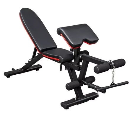 Commercial Use 2mm Steel Tube Dumbbell Foldable Flat Bench for Sit-up and Biceps Training