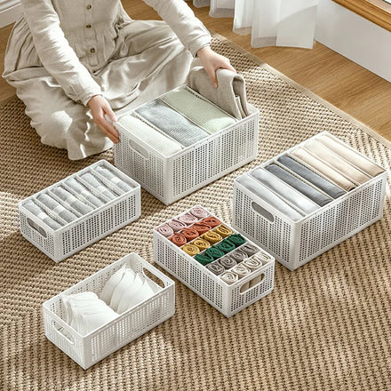 M8301 Grid Plastic Underwear Storage Box Storage Boxes for Clothes Other Storage Boxes