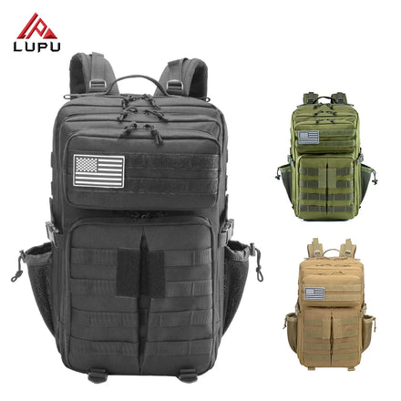 45L Tactical Backpack for Men Outdoor Travel Trekking EDC Molle Pack Waterproof Assault Bag Hunting 3P Features