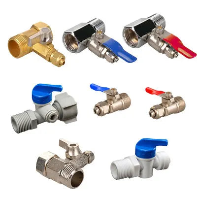 1/2\ BSP to 1/4\ Tube Set Water Purifier Reverse Osmosis Tee Feed Adapter Inlet Ball Valve for Water Filter Parts