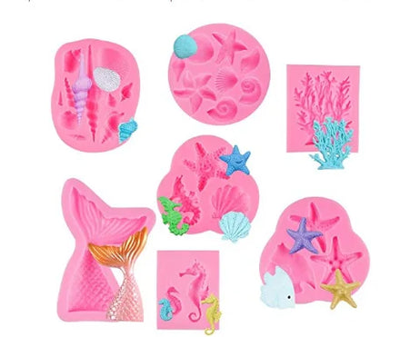 Marine Theme Fondant Silicone Mold Custom Logo Pink Cake Tools Sugar Lace Silicone Mold 3-5 Days Silicone Stuff