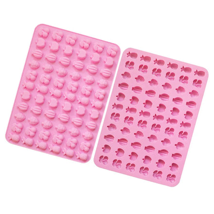 66-Cavity Non Stick Mini Fruit Silicone Candy Mold for DIY Gummy Ice Jelly Chocolate Fruit Gummy Mold Silicone