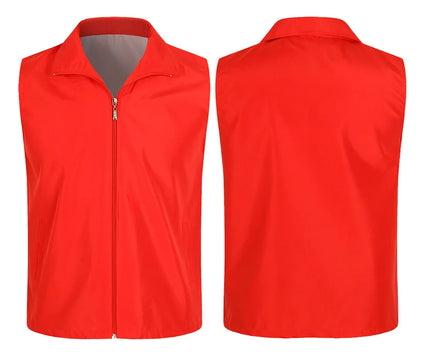 100% Polyester Unisex Quick Dry Polyester Polyester Volunteer Vest Solid OEM Accept Custom logo Work Vest