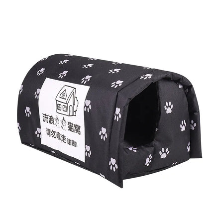 Waterproof Eco-Friendly Foldable Outdoor Cat House with Oxford Fabric Warm Shelter for Stray Cats